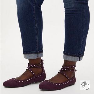 Studded strappy flats- wide width from Torrid
